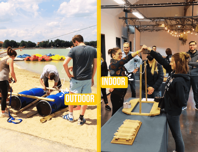 TEAM BUILDING OUTDOOR VS INDOOR