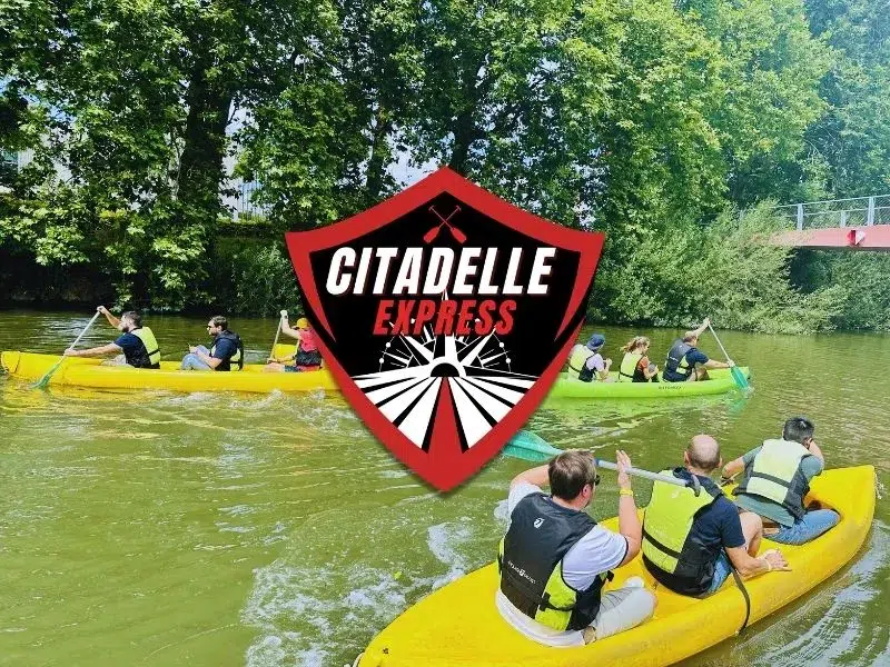 Team building Citadelle Express à Lille avec épreuve d’orientation en canoë sur la Deûle