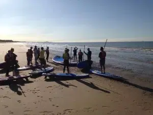 Activité de cohésion d'entreprise avec jeux de plage, paddle et balade côtière dans les Hauts-de-France