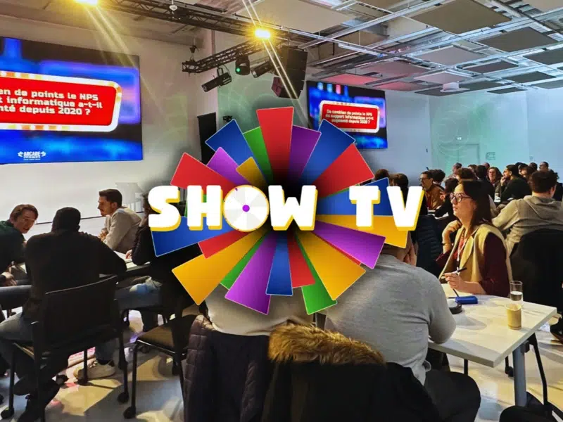 Animation Show TV de team building sur plateau télé en entreprise à Lille