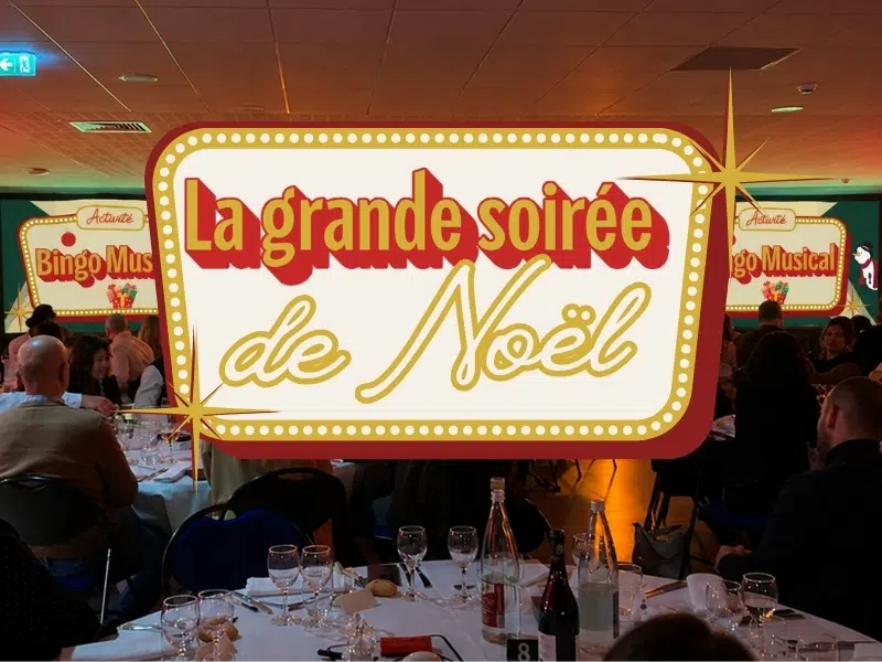 Séminaire d’entreprise avec soirée festive noël, jeux musicaux et bingo séries